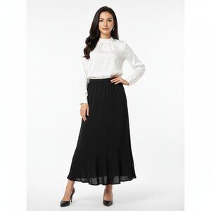 Nwt $900 HAND OF THE WOLF Medium Black Hand Painted Skirt